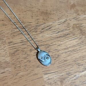 Wolf and Circus Yin Yang sterling necklace